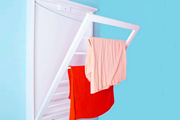 DIY Wall Mounted Drying Rack - Easy Drying Rack Build - Laundry Room Ideas