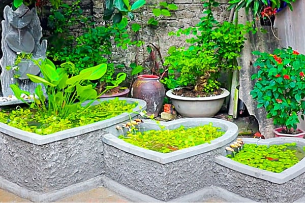 Easy Backyard Fountain - Three Hearts Aquarium Fountain - Backyard Water Feature