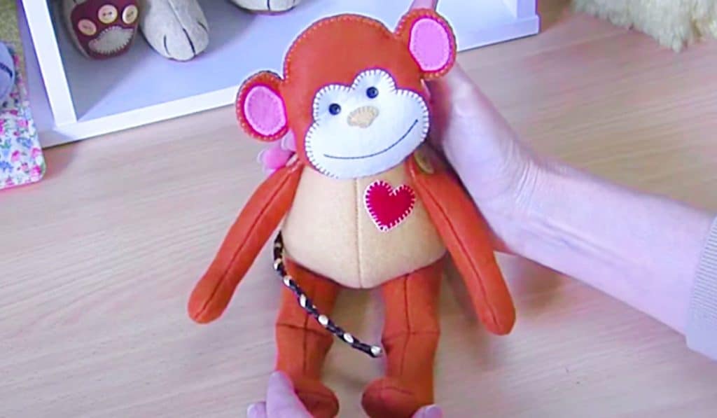 How To Make A Fabric Monkey - Easy Stuffed Animal - Free Stuffed Toy Pattern