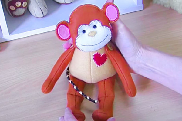 How To Make A Fabric Monkey - Easy Stuffed Animal - Free Stuffed Toy Pattern