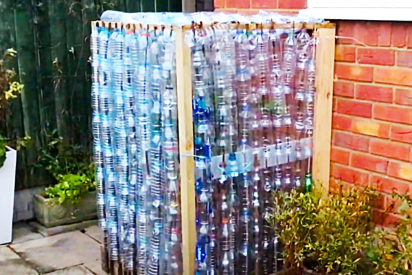 How To Make A Recycled Plastic Greenhouse - Easy Greenhouse Build - Small Greenhouse Ideas