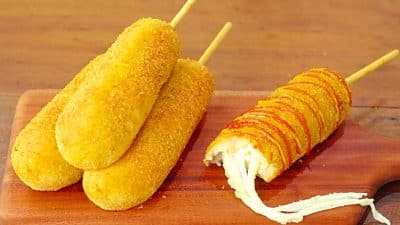 Cheese Potato On A Stick Recipe - How To Make Potato Dogs - Easy Holiday Party Food