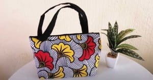 DIY Wide Bottom Tote Bag With One Piece Of Fabric