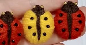 How To Make Yarn Ladybug’s With a Fork