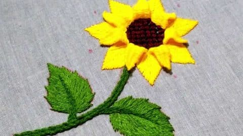 How To Hand Embroider A Sunflower | DIY Joy Projects and Crafts Ideas