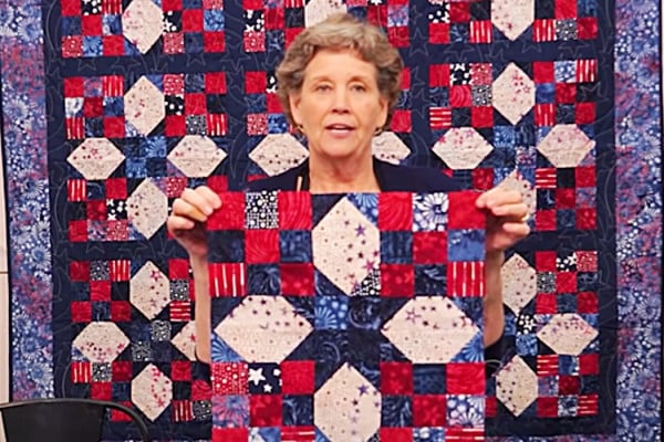 Star Shashed Nine Patch Quilt - How To Sew A Quilt - Jenny Doan Quilt Pattern