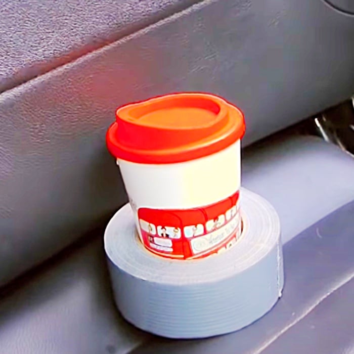 How To Make A DIY Car Cup Holder - Easy Duct Tape Hacks - Car Hacks