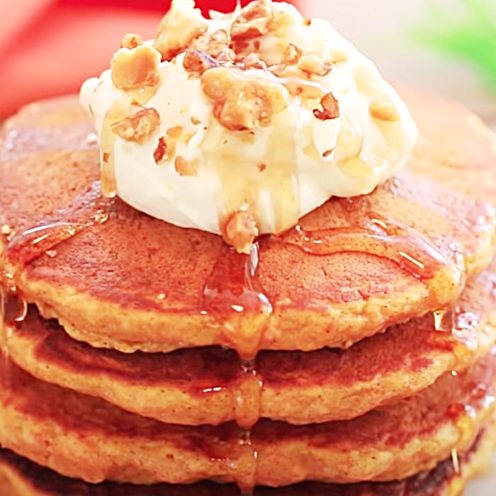 Carrot Cake Pancakes Recipe - Easy Carrot Cake Pancakes - How To Make Carrot Cake Pancakes