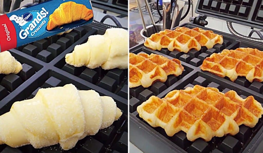 Canned Croissant Waffles Recipe - Easy Waffle Snack Ideas - How To Make Croissant Waffles