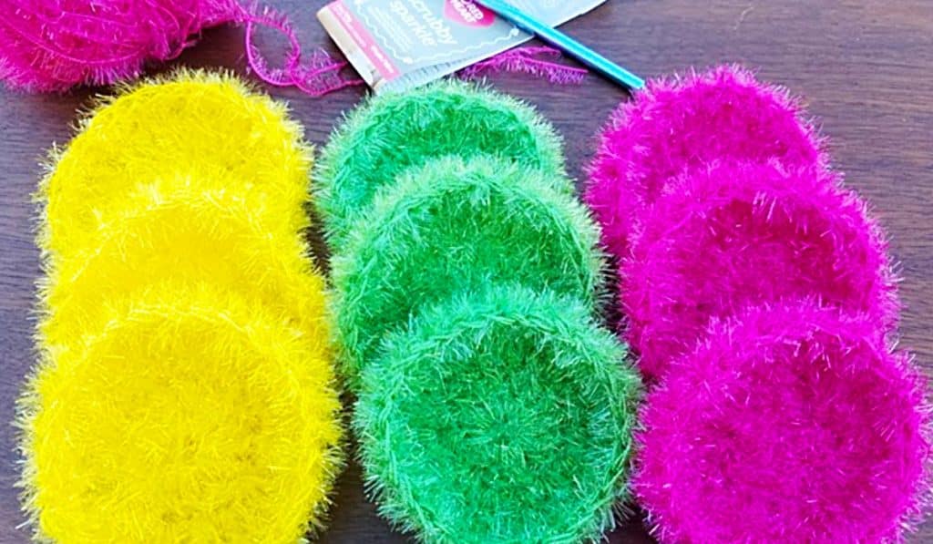 How To Make A Crocheted Dish Scrubby - Easy Crochet Pattern - Free Crochet Dish Scrubby Pattern