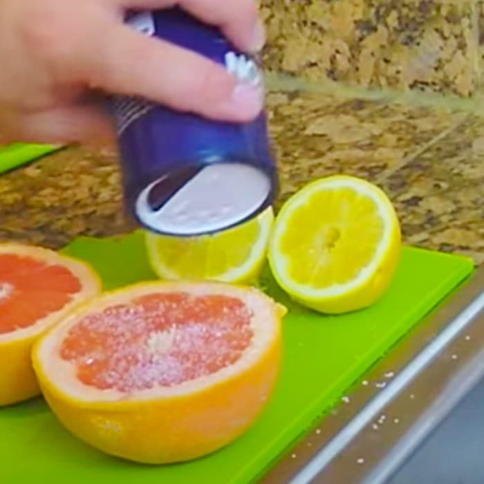 How To Clean A Stainless Steel Sink With Grapefruit And Salt - Easy Grapefruit Cleaner - Non Toxic Cleaner - Homemade Cleaner