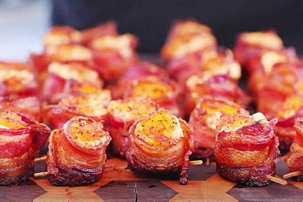 Bacon Wrapped Pig Shot Recipe - How To Make Pineapple Poppers - Easy Grilled Appetizer