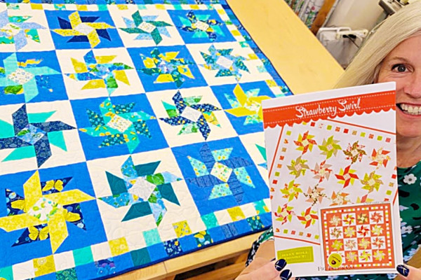 Strawberry Swirl Quilt Pattern - Easy Sewing Pattern - How To Sew A Quilt