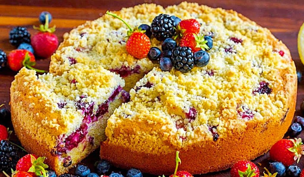 Triple Berry Crumb Cake Recipe - Berry Cake Recipe - Easy Dessert Ideas