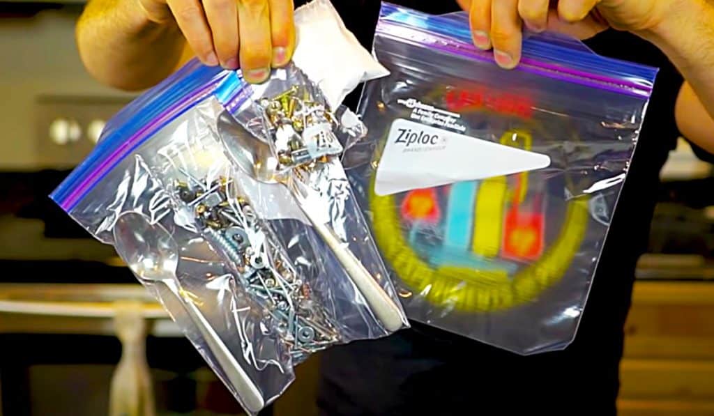 Easy Ziplock Bag Hack - Coat Hanger Hacks - Make Ziplock Bags Smaller