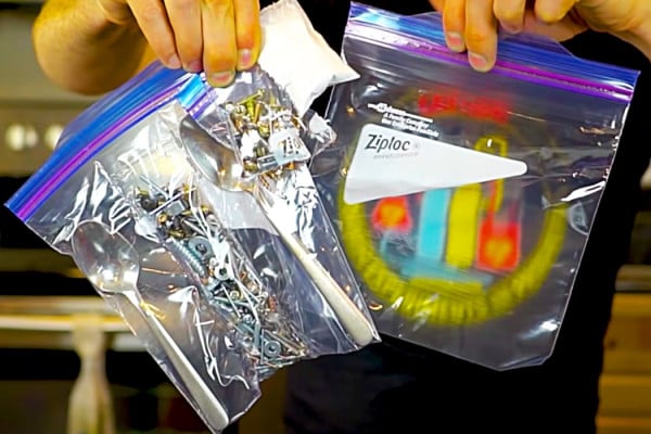 Easy Ziplock Bag Hack - Coat Hanger Hacks - Make Ziplock Bags Smaller