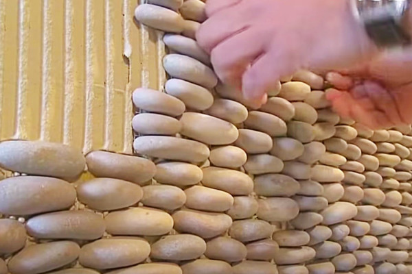 DIY River Rock Wall - How To Make An Accent Wall - Rustic Rock Wall