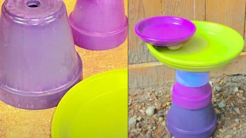 How To Make A Flower Pot Bird Bath | DIY Joy Projects and Crafts Ideas