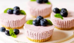 No-Sugar No-Flour Blueberry Mini Cheesecake Recipe