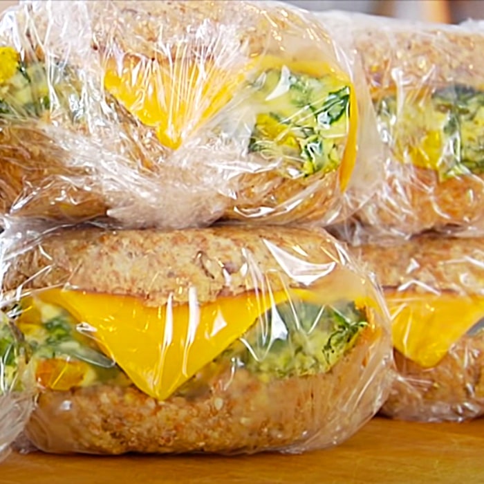 Freezer Friendly Breakfast Sandwich Recipe - How To Make A Breakfast Sandwich - Meal Prep Ideas