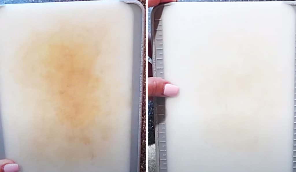 How To Clean A Plastic Cutting Board - Kitchen Hacks - Cleaning Hacks - Easy Kitchen Hacks - Cleaning Tips - All Natural Home Cleaners