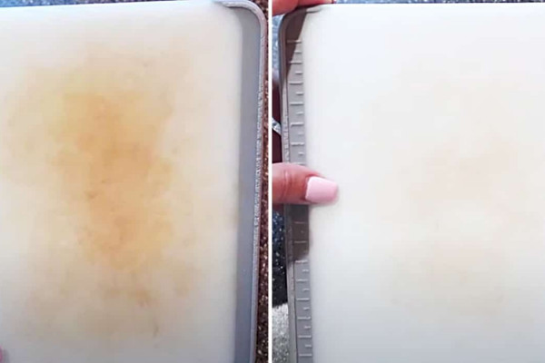 How To Clean A Plastic Cutting Board - Kitchen Hacks - Cleaning Hacks - Easy Kitchen Hacks - Cleaning Tips - All Natural Home Cleaners