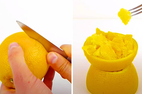 Easy Orange Peeling Hack - How To Peel An Orange - Fruit Peeling Hack