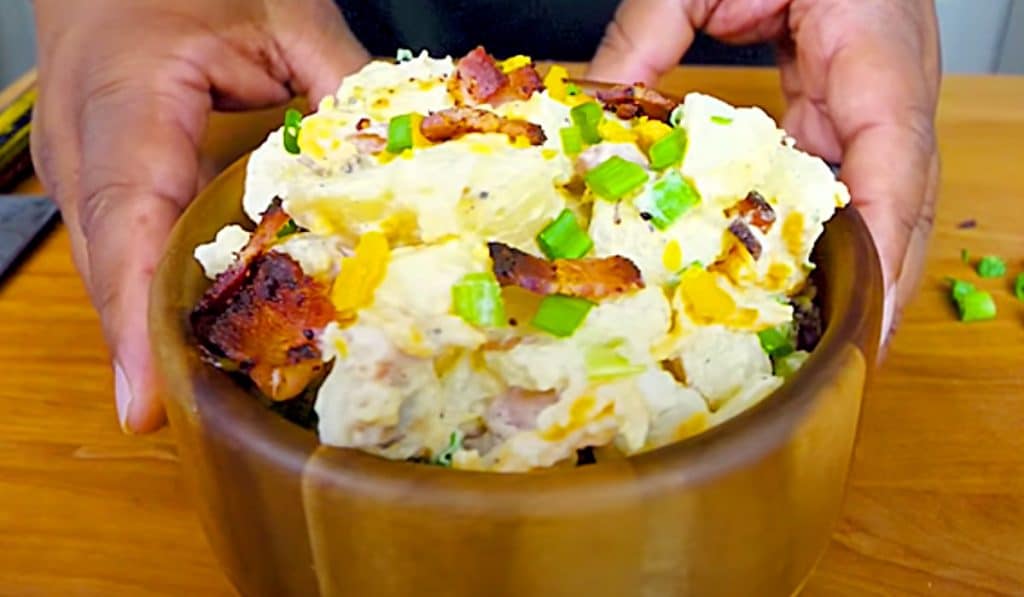 Cheddar Ranch Bacon Potato Salad - Easy Ranch Potato Salad - Backyard Barbecue Ideas