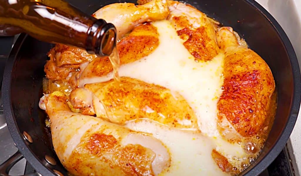 One Pan Chicken Beer Recipe - Easy Way To Make Beer Chicken - Easy Dinner Ideas