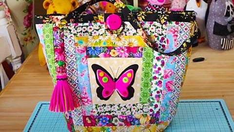 Patchwork Butterfly Tote Bag With Free Pattern | DIY Joy Projects and Crafts Ideas