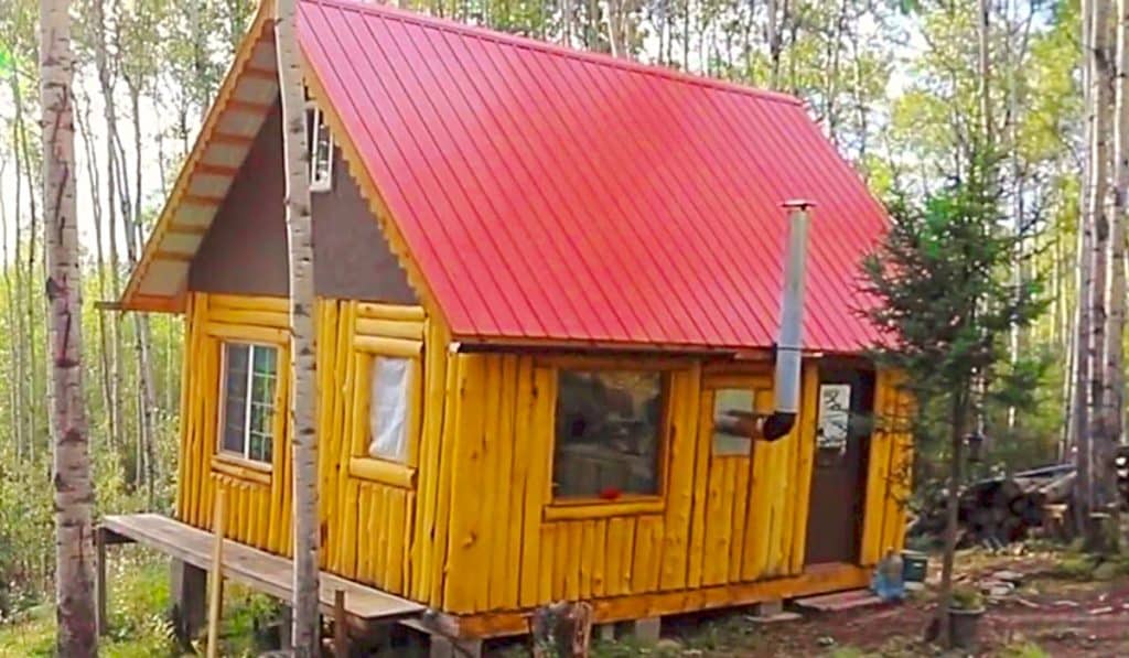 How To Make An Off The Grid Cabin From Start To Finish - East Way To Make A Raw Wood Cabin - Build Your Own DIY Cabin