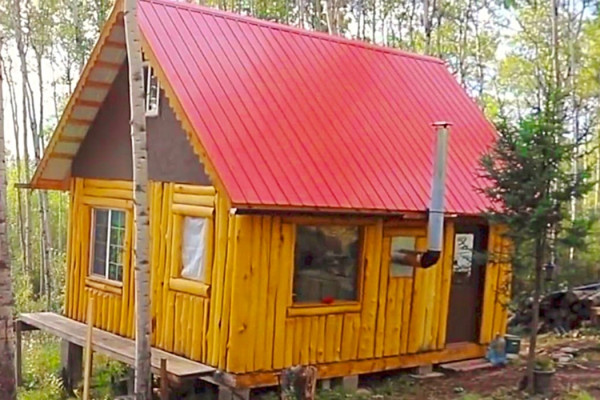 How To Make An Off The Grid Cabin From Start To Finish - East Way To Make A Raw Wood Cabin - Build Your Own DIY Cabin