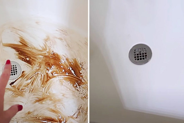 Easy Way To Clean Soap Scum - How To Clean A Shower Floor - Bathroom Cleaning Hacks