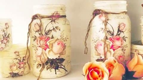 How To Decoupage Mason Jars | DIY Joy Projects and Crafts Ideas
