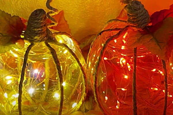 How To Make A Dollar Tree Light Display - Fall Decor - Dollar Tree Decor -How To Make A Fall Lighting Project