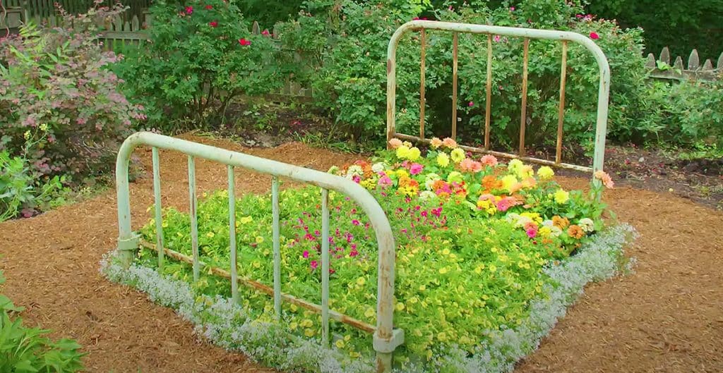DIY Garden Bed from Repurposed Bed Frame - Cheap and Creative Gardening Ideas