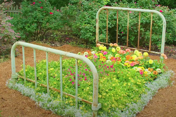 DIY Garden Bed from Repurposed Bed Frame - Cheap and Creative Gardening Ideas