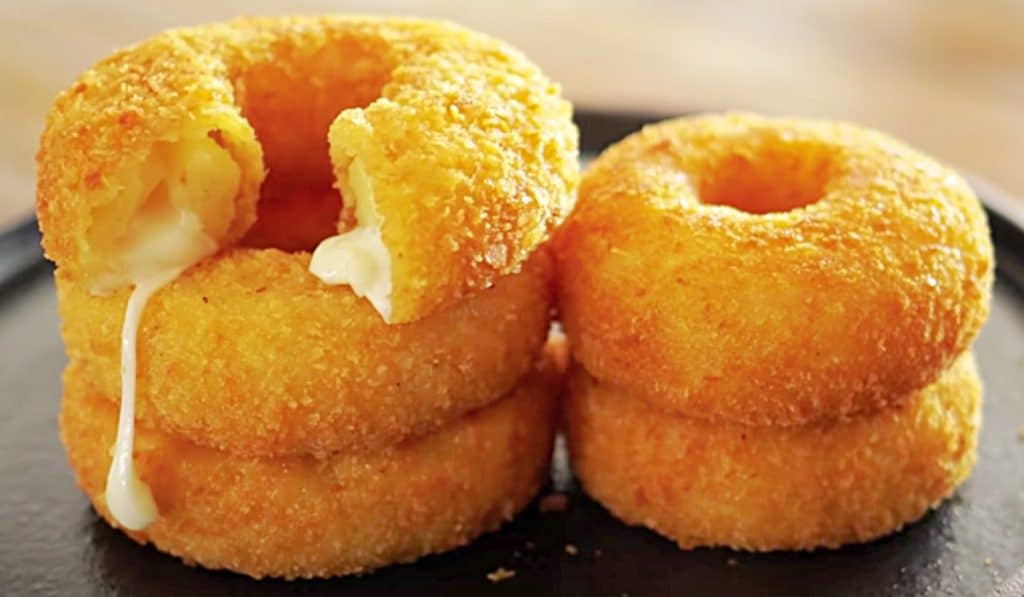 How To Make Potato And Cheese Potato Donuts - Easy Snack Ideas - How To Make Mozzarella Fried Donuts
