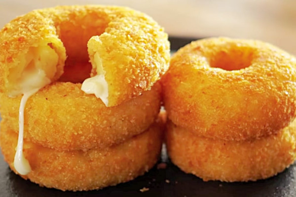 How To Make Potato And Cheese Potato Donuts - Easy Snack Ideas - How To Make Mozzarella Fried Donuts