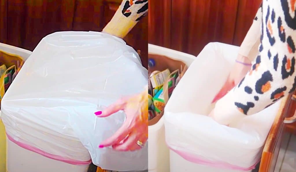How To Use Trash Can Liners - Easy Trash Can Hacks - Cleaning Hacks