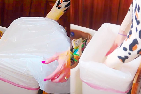 How To Use Trash Can Liners - Easy Trash Can Hacks - Cleaning Hacks