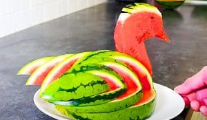How To Make A Watermelon Swan