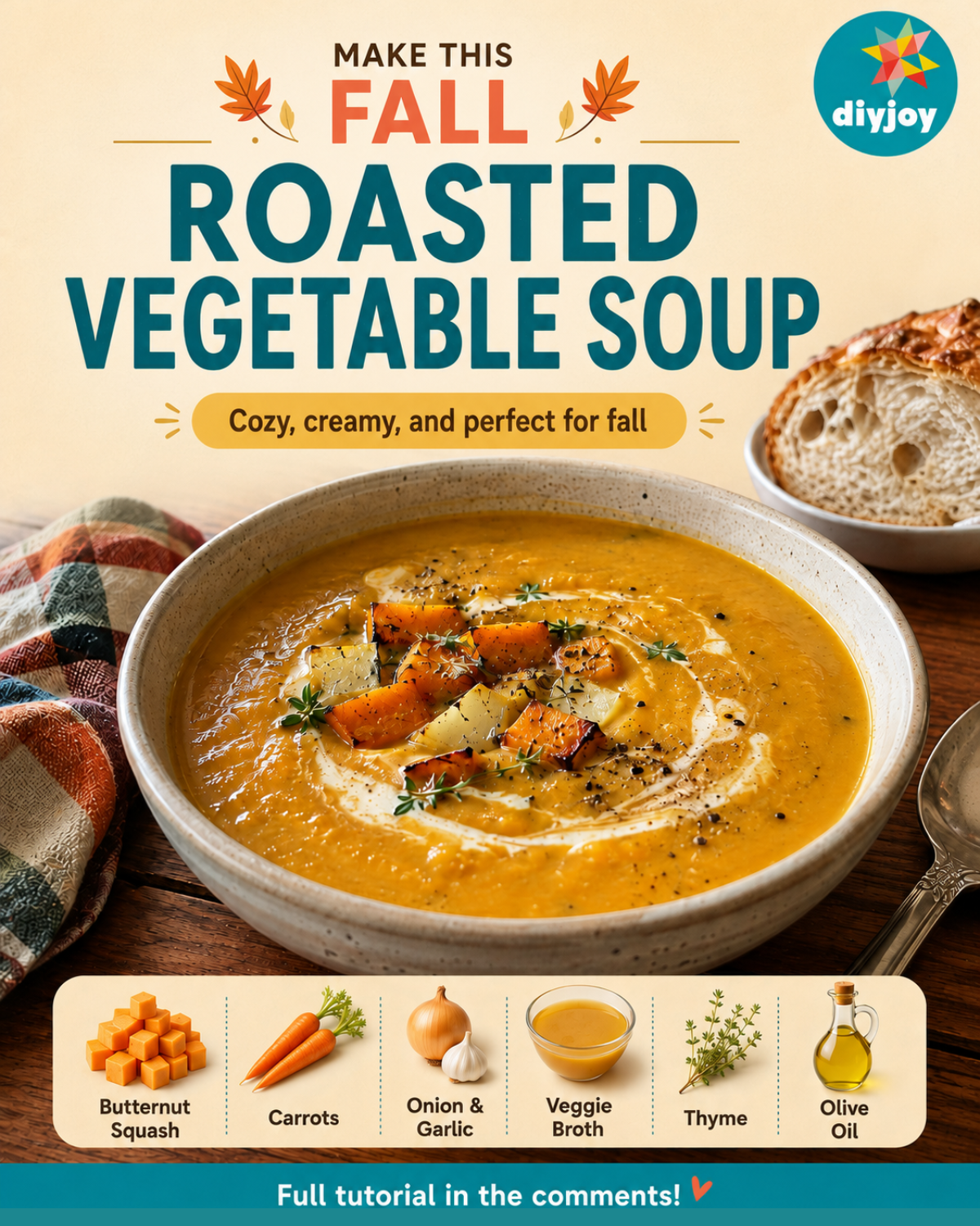 Fall Roasted Vegetable Soup
