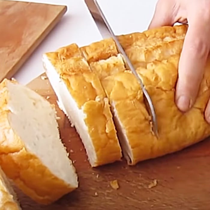 Slice Stale Bread for Easy Casserole Recipe