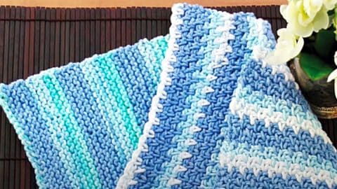 How To Crochet A Moss Stitch Dishcloth | DIY Joy Projects and Crafts Ideas