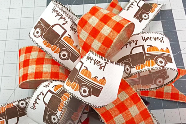 DIY Fall Bow - Easy Fall Decor - How To Make A Decorative Fall Bow