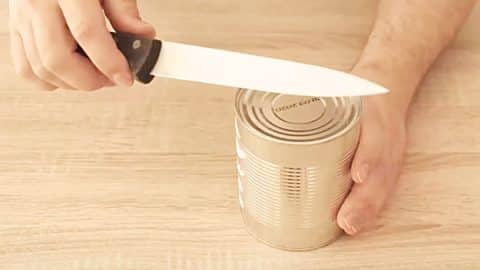 How To Open A Can Without A Can Opener | DIY Joy Projects and Crafts Ideas