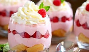 Raspberry Mousse Cups Recipe