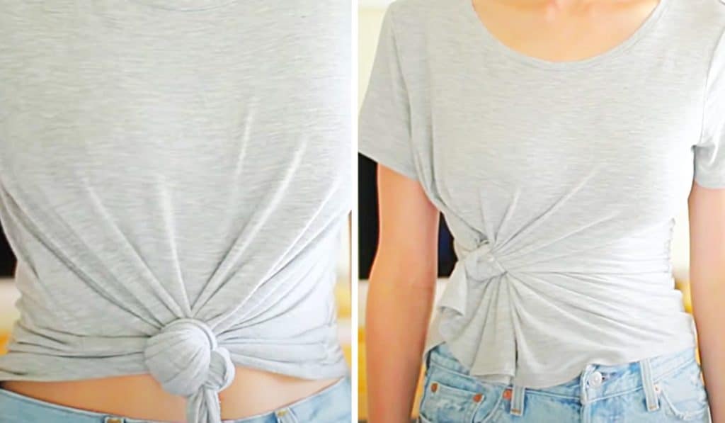 How To Tie A T Shirt - Easy Way To Make A T Shirt Smaller -Tie A Knot In Your T Shirt