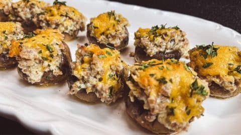 Sausage and Cheese Stuffed Mushrooms Recipe | DIY Joy Projects and Crafts Ideas